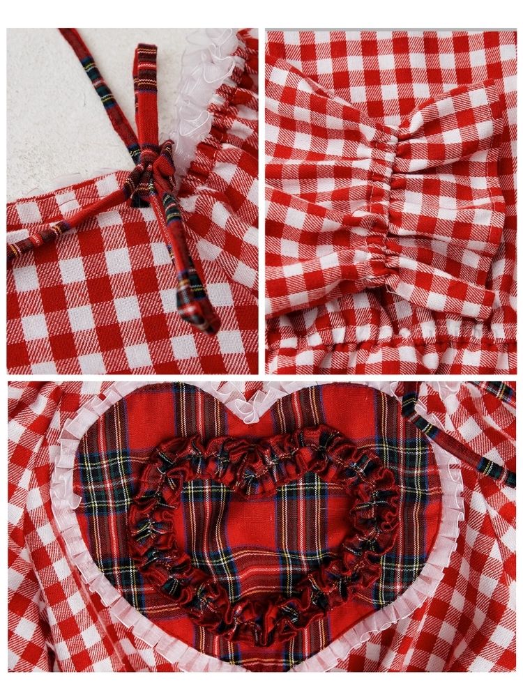 Retro Lolita Cute Red Blouse Niche Design Girls Shirt【s0000004277】