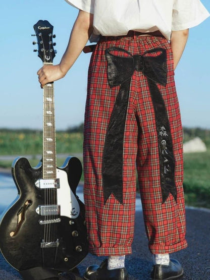 Plaid Punk Wide Leg Pants【s0000003625】