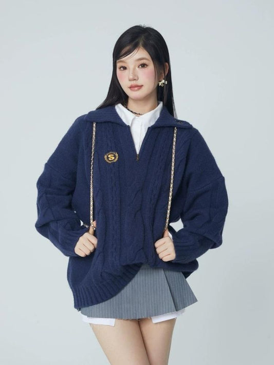 College style pullover sweater【s0000004059】