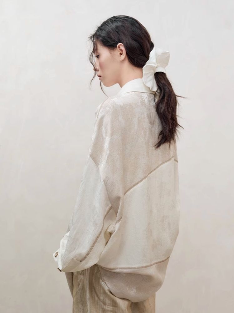 Patchwork stitching shirt + half skirt【s0000008177】