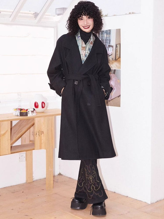 Retro vintage wool coat【s0000004573】