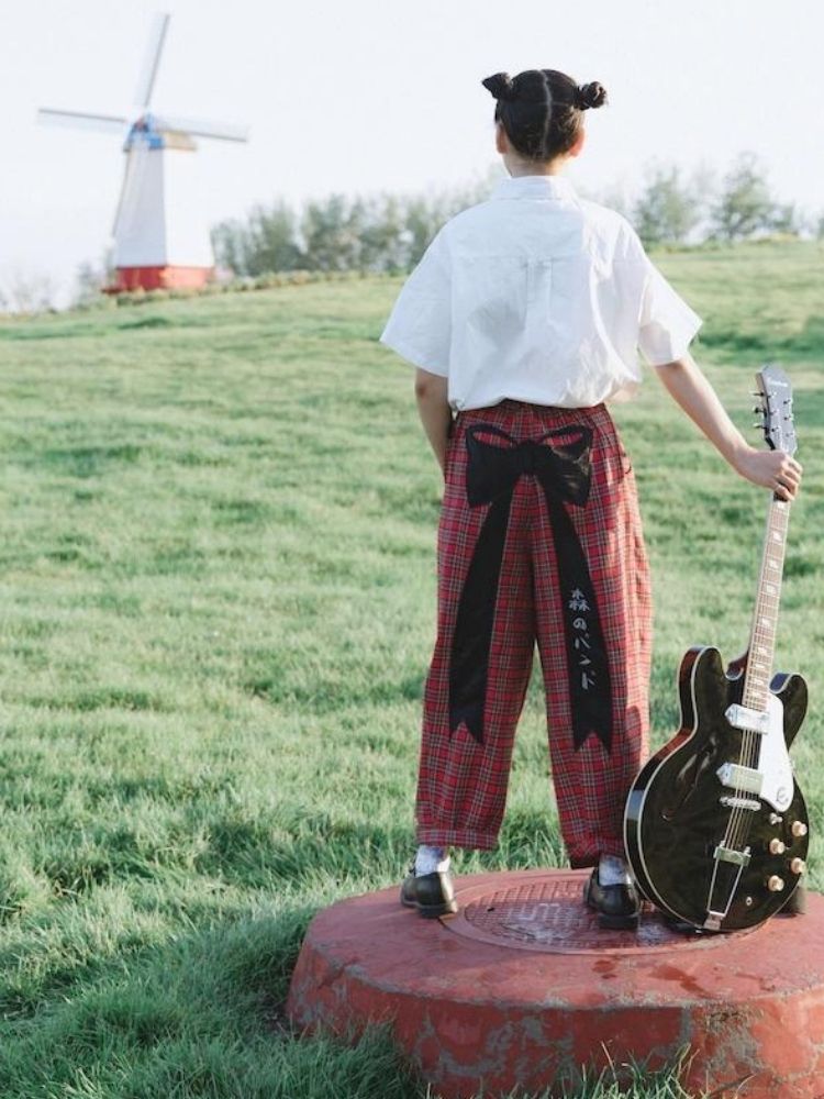 Plaid Punk Wide Leg Pants【s0000003625】