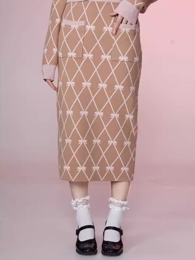 Bo W Kar Jigan과 P는 LF 스커트 세트 [S0000006350]