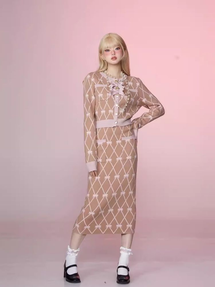 Bo W Kar Jigan과 P는 LF 스커트 세트 [S0000006350]