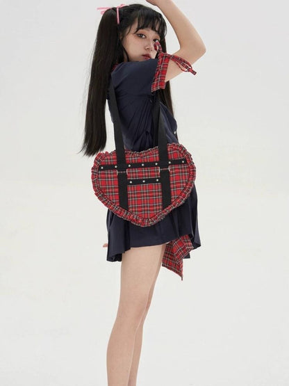 Retro College jk uniform bag niche sweet cool girl cute Lolita bag【s0000004282】