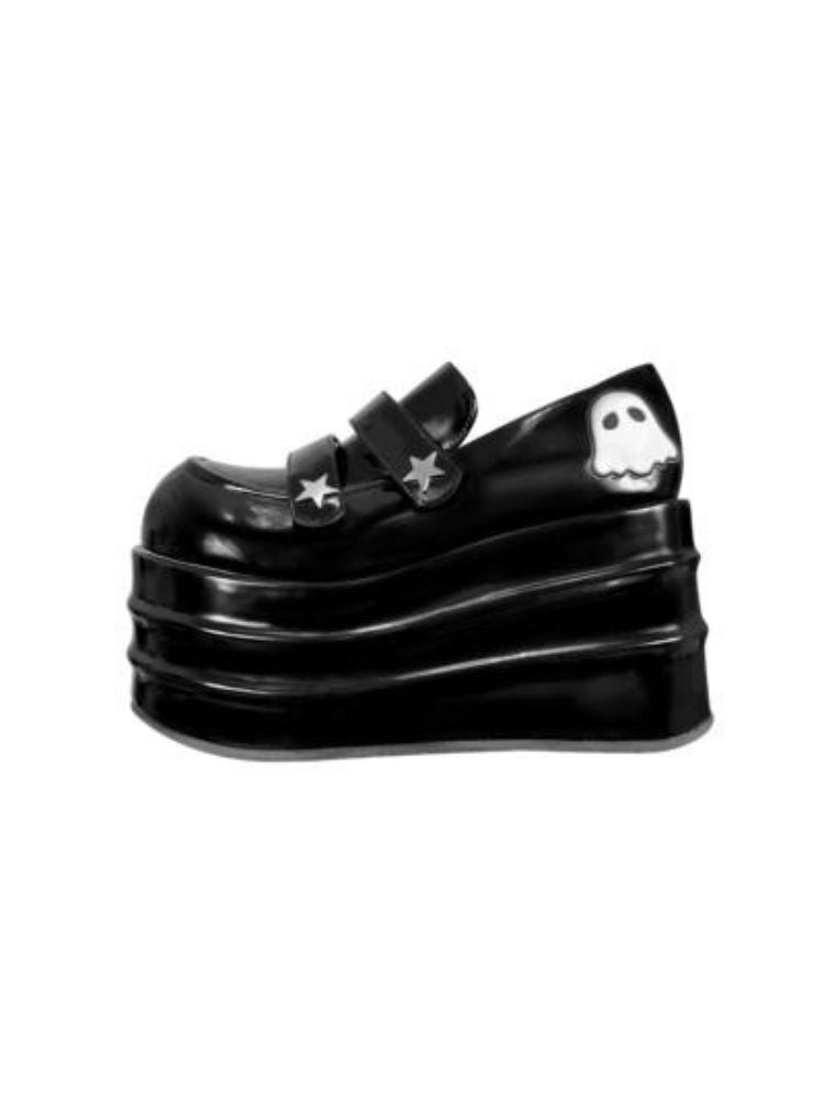 With Ghost Velcro Platform Shoes【s0000002548】