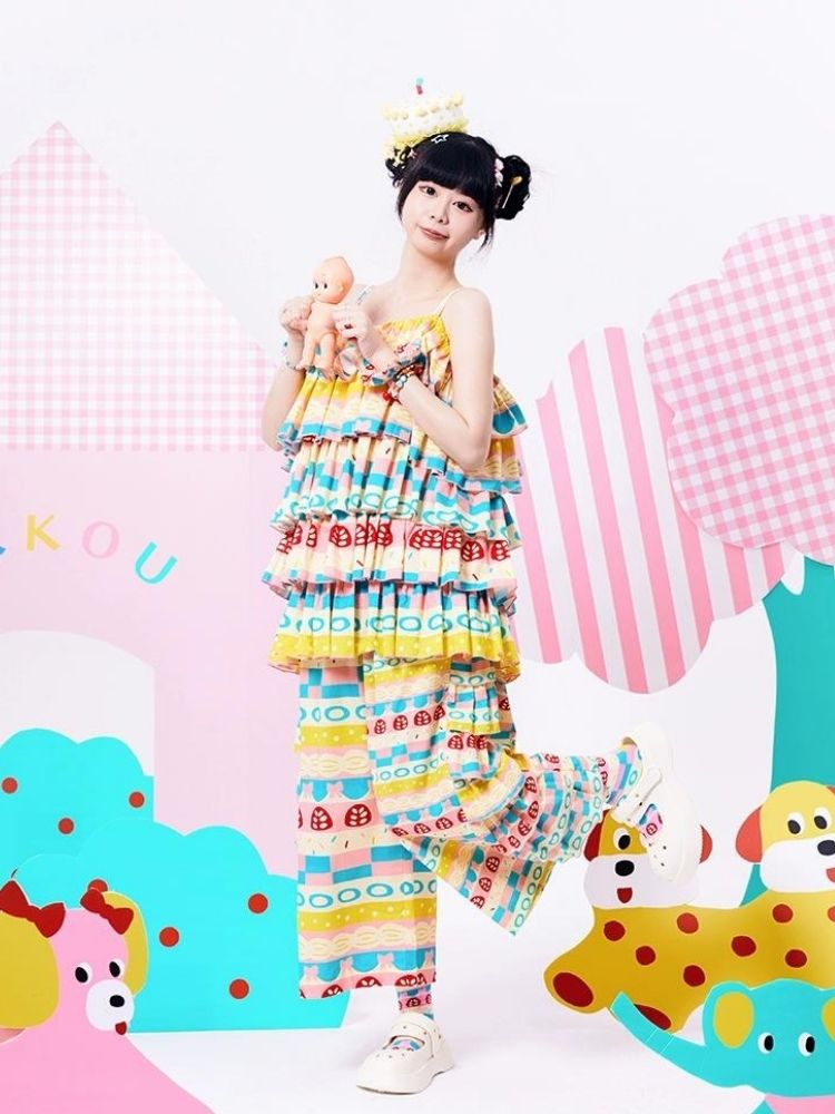 Original print cute cake pants【s0000002886】