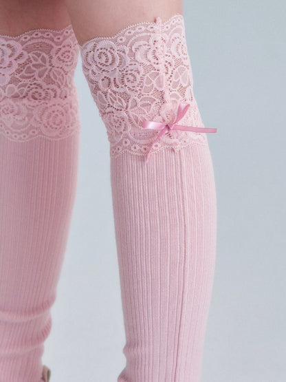 Lace knit pile leg cover【s0000002010】