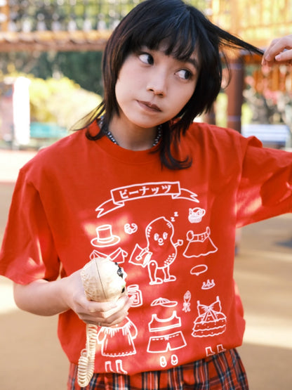 Circus Cute Cartoon Peanut Half Sleeved Cotton T-Shirt【s0000002982】