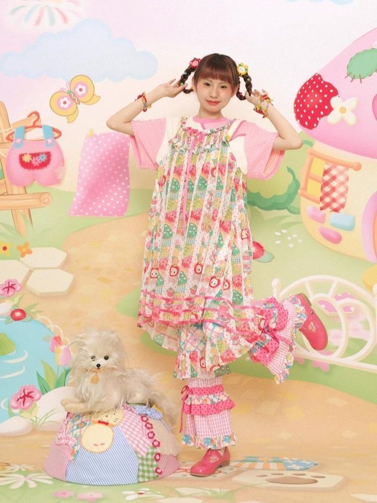 Cute Girl Loose Suspender Dress【s0000003101】