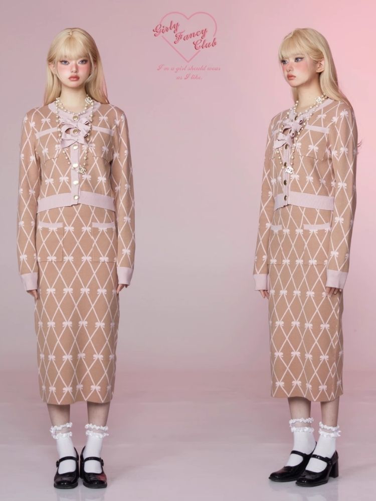 Bo W Kar Jigan과 P는 LF 스커트 세트 [S0000006350]