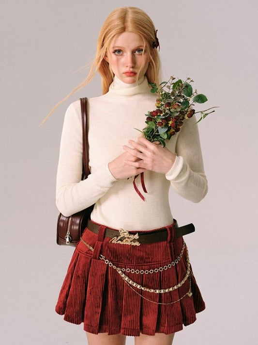 High Neck Knit Sweater Bottom Shirt【s0000005611】