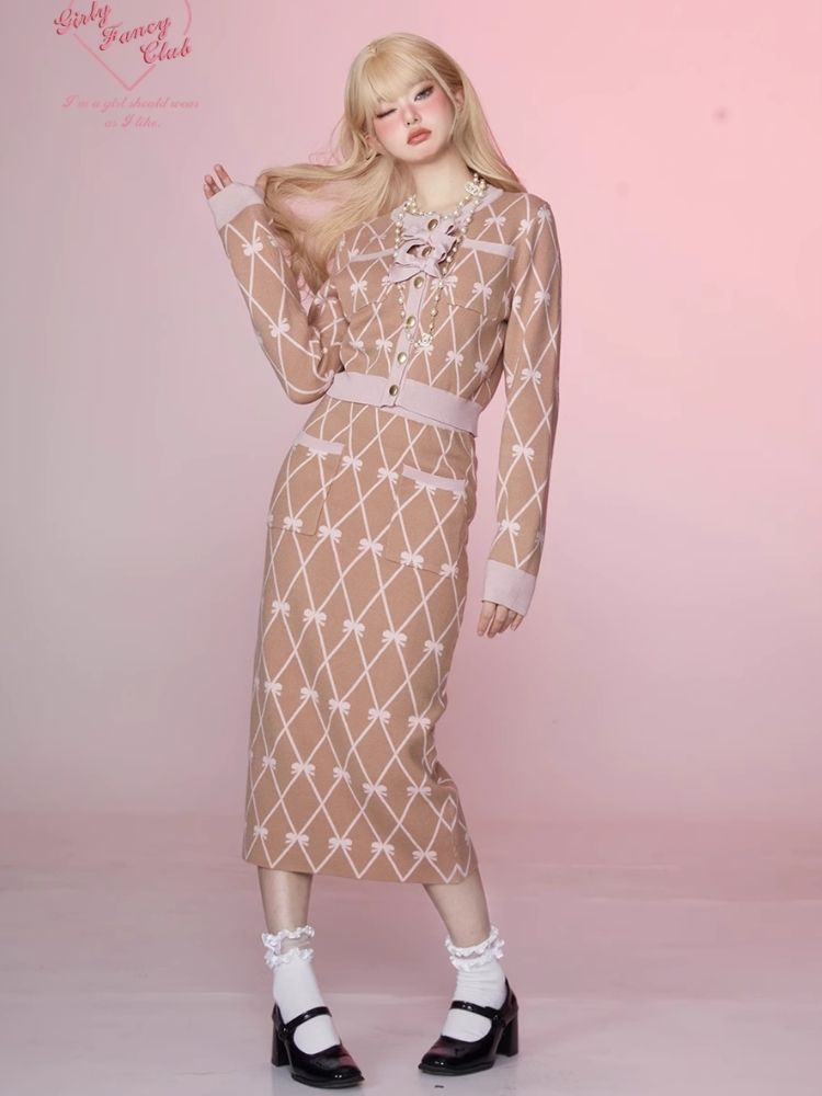 Bo W Kar Jigan과 P는 LF 스커트 세트 [S0000006350]