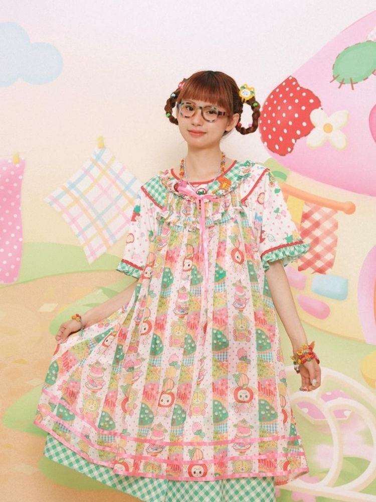 Cute Girl Loose Suspender Dress【s0000003101】