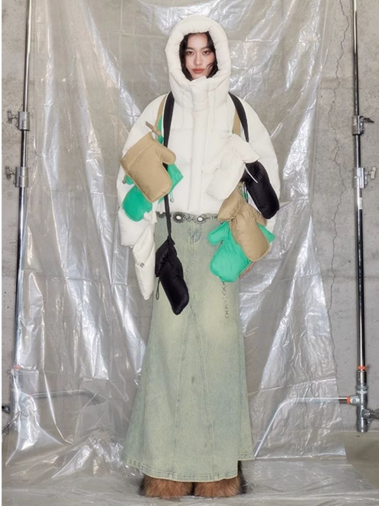 Multi-color environmental protection waterproof down gloves【s0000005617】