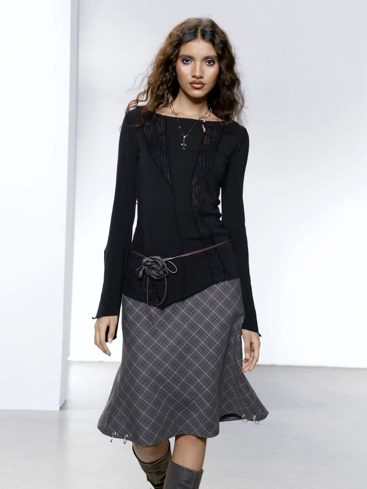 Mesh Patchwork Irregular Crushed T-Shirt【s0000005646】