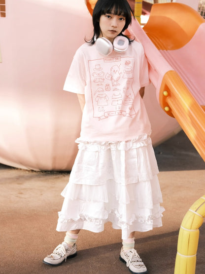 Circus Cute Cartoon Peanut Half Sleeved Cotton T-Shirt【s0000002982】