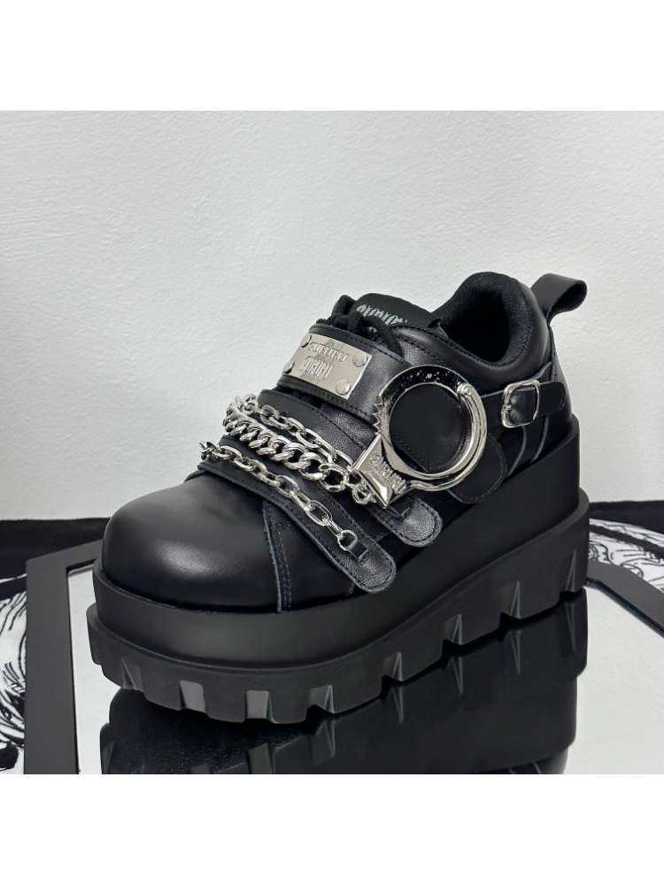 Y2K Handcuffs Velcro Platform SHOES [S0000008558]