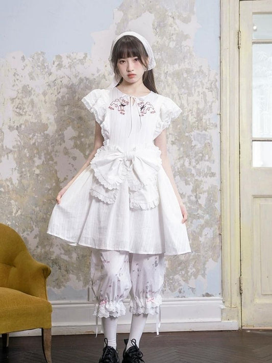 Embroidery Vintage Lace Jacquard Dress【s0000003338】