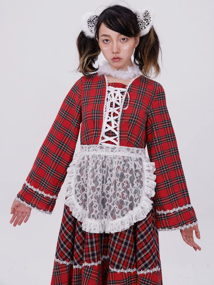 Sweet Plaid Lace-up Lolita Dress【s0000003183】