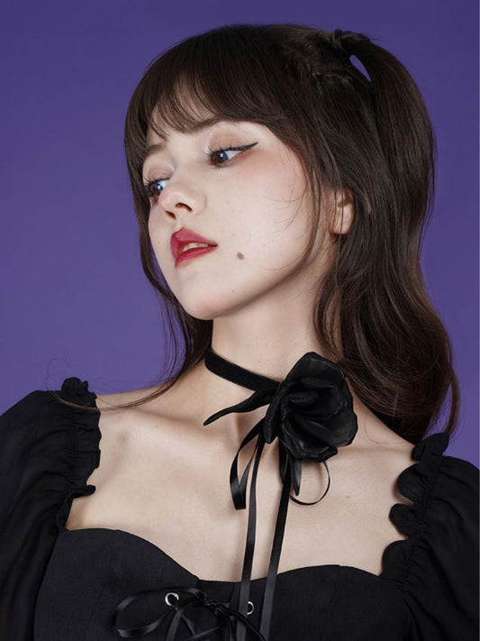 Dark Romantic Rose Chocker【s0000002042】