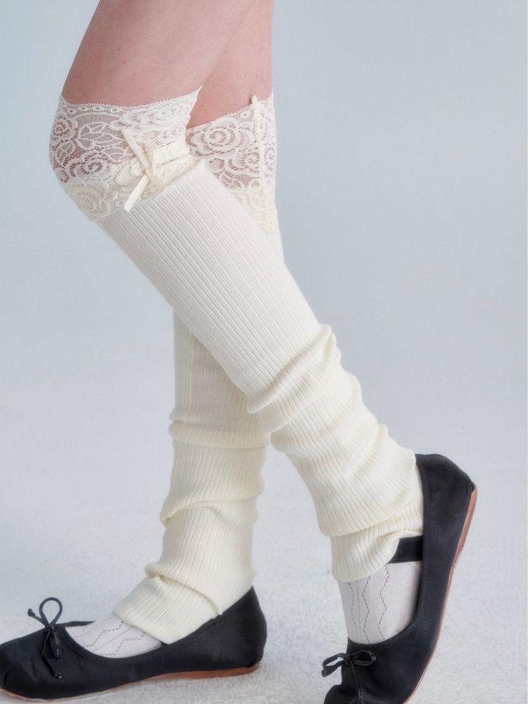 Lace knit pile leg cover【s0000002010】