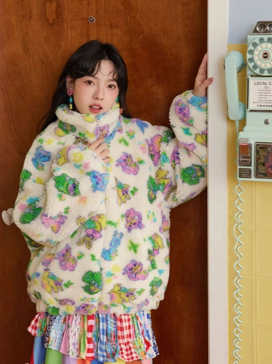 Shake fleece lambswool thickened jacket【s0000004505】