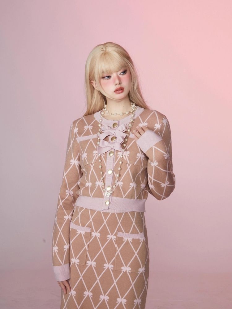 Bo W Kar Jigan과 P는 LF 스커트 세트 [S0000006350]