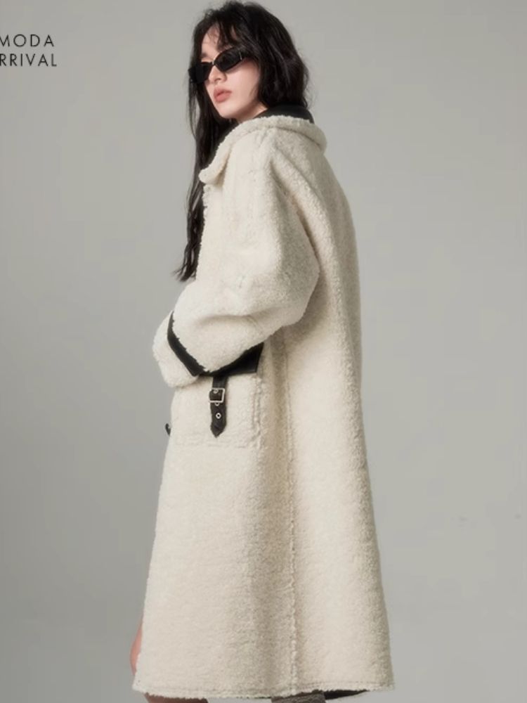 Soft lambswool pelt two-wear tweed coat【s0000004887】