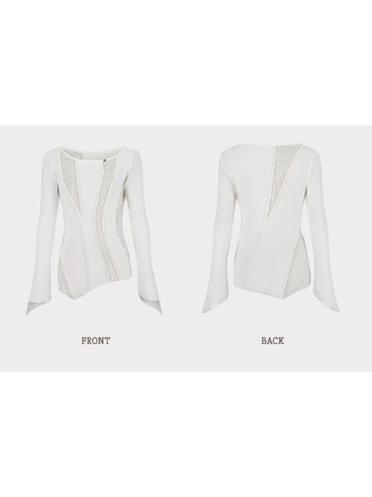 Mesh Patchwork Irregular Crushed T-Shirt【s0000005646】