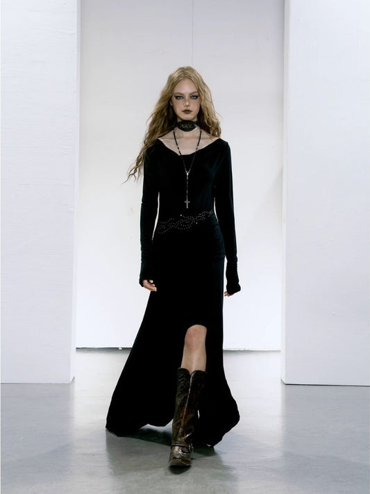 Asymmetric pleated dress【s0000004099】