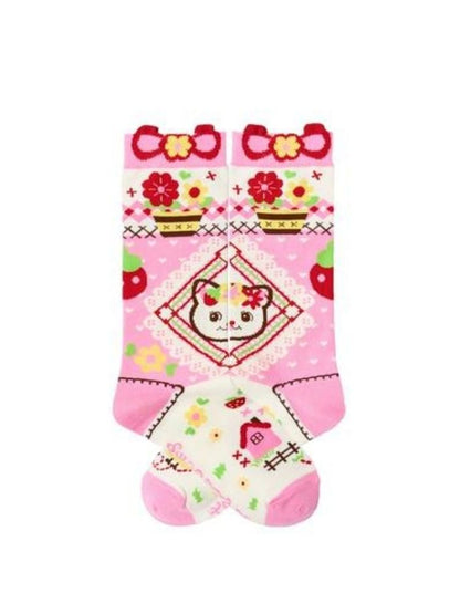 Flower cotton socks【s0000003732】