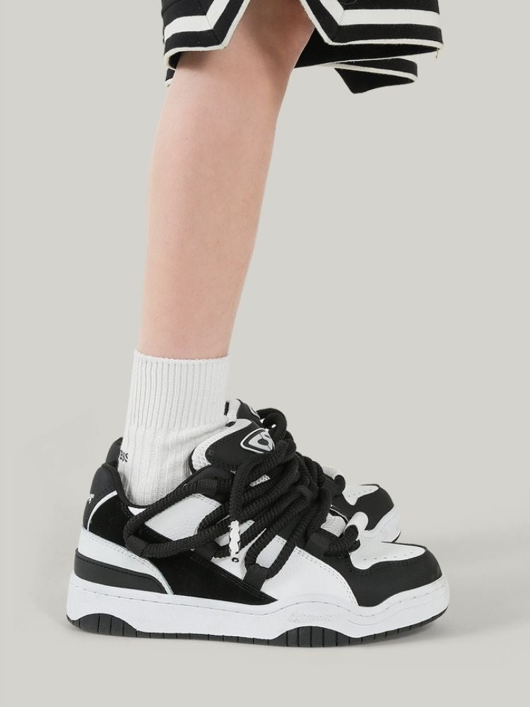 Panda Color Casual Sport Lace Up Sneakers【s0000002577】