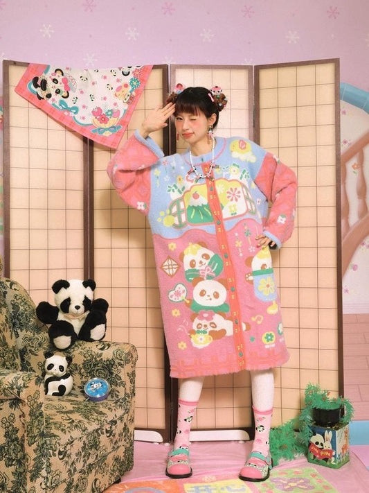 Panda Pile Mink Warm Sweater Cardigan【s0000006112】