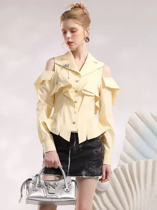 가짜 너무 piese s 섹시 스트랩 셔츠 [S0000007287]