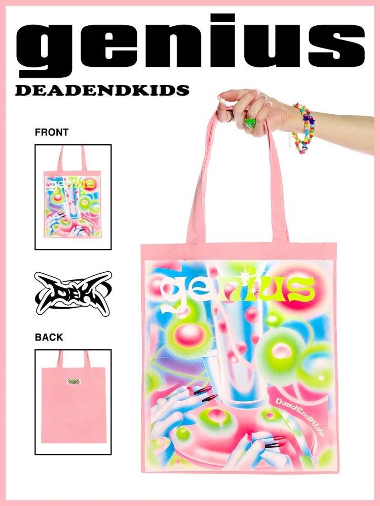 DeadEndKids original design hobby 100 INS coloring commuter shoulder bag special large canvas bag