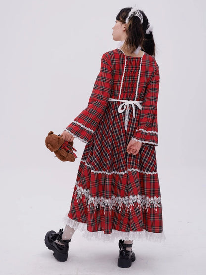 Sweet Plaid Lace-up Lolita Dress【s0000003183】