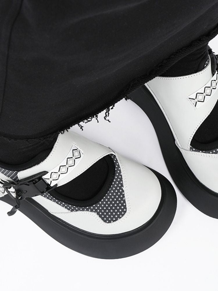 Puffy Dot Round Toe Buckle Platform Shoes【s0000002359】