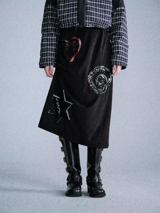 Wrap Hip Mid-Length Halter Skirt【s0000006182】