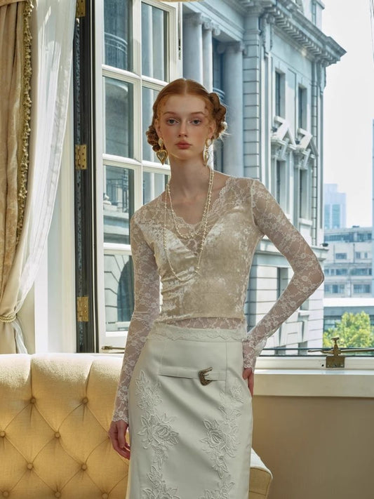 Splicing Peplum Court Bottom Shirt 【s0000005427】