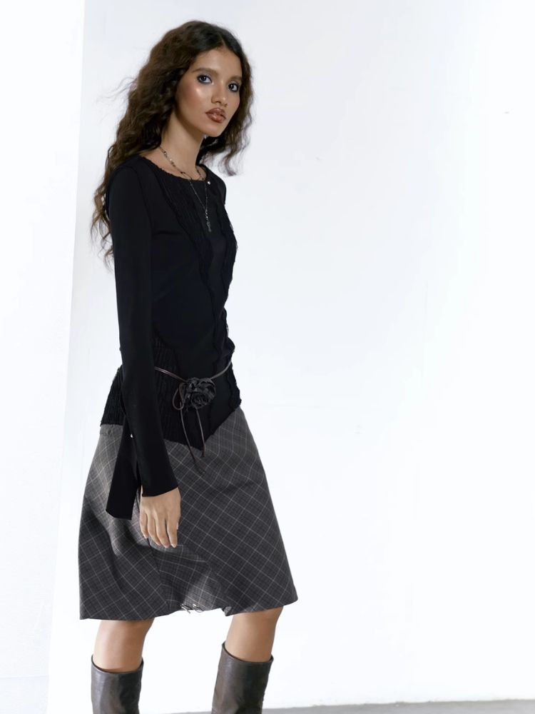 Mesh Patchwork Irregular Crushed T-Shirt【s0000005646】