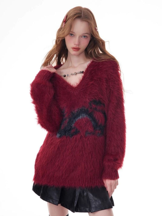 Soft and Thick V-Neck Sweater【s0000006158】