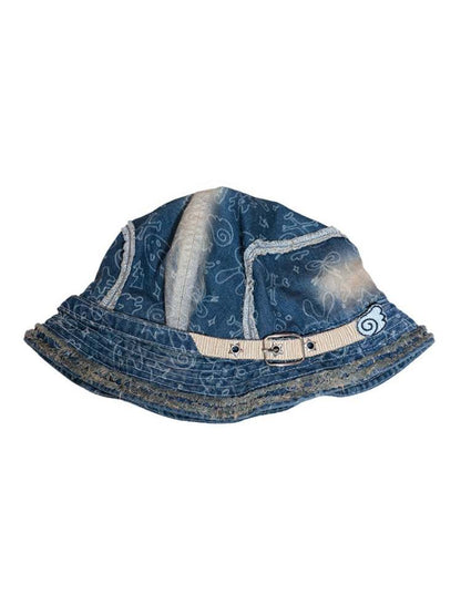 Y2K Retro Japan Style Angel Wings Denim Fisherman Hat [S0000008546]