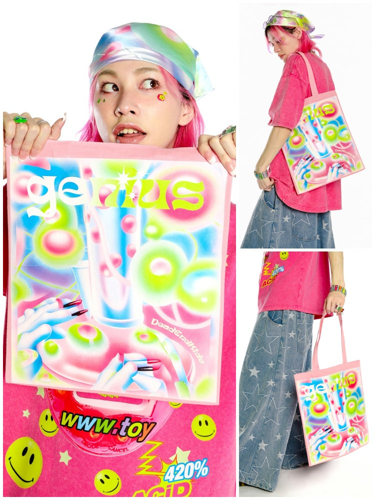 Colorful Large Canvas Tote Bag【s0000003886】