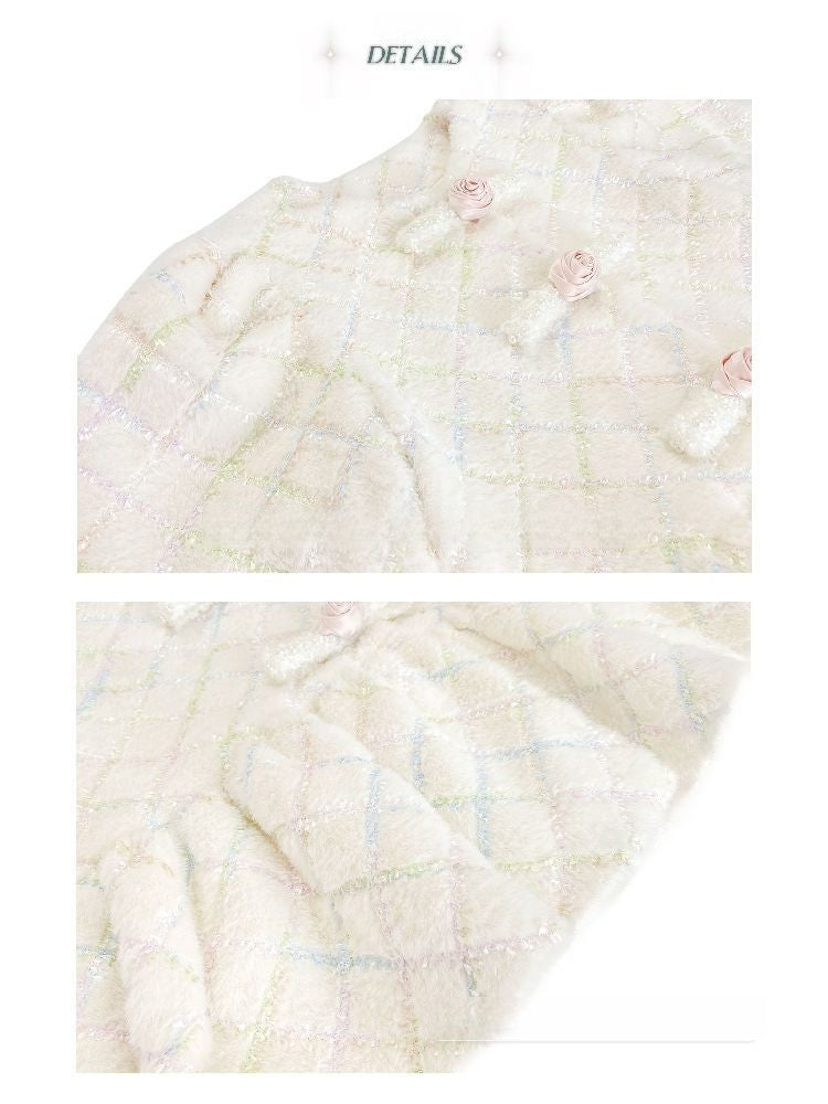 Collarless Bubble Sleeve Short Jacket Set【s0000005138】