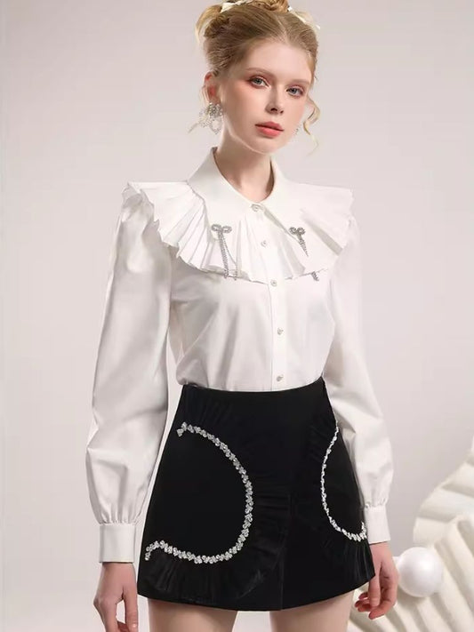 High Waist Rufé 바지 [S000006850]