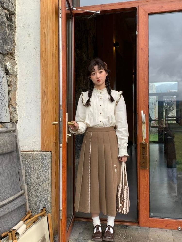 자수적 인 ry peppu m toe d puet d 스커트 [S0000005891]