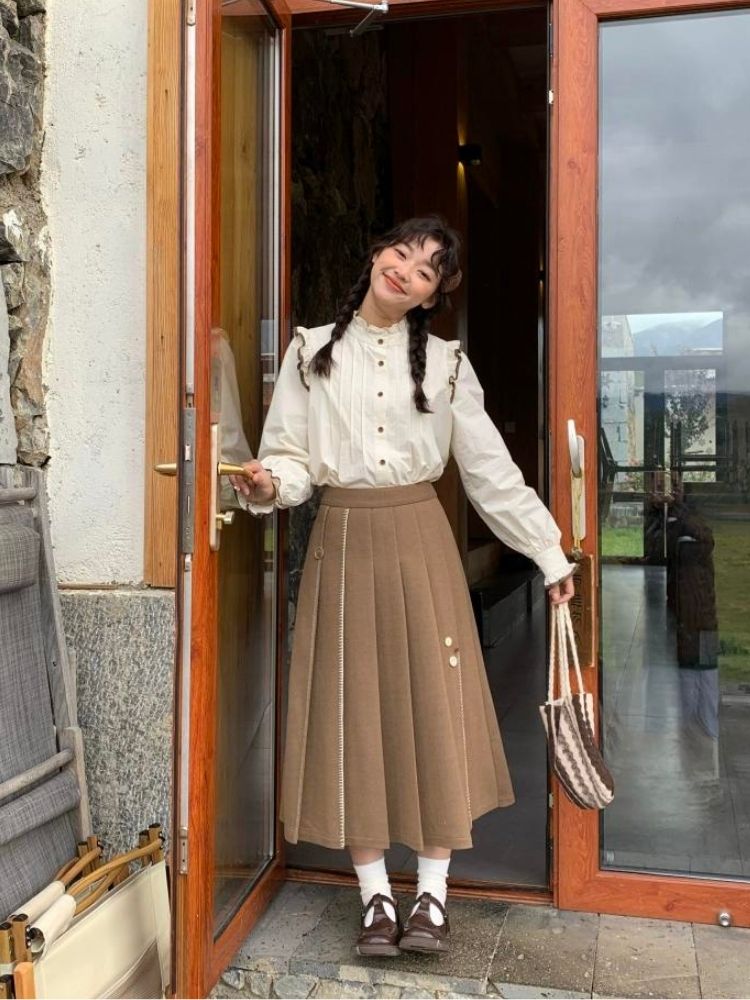 자수적 인 ry peppu m toe d puet d 스커트 [S0000005891]