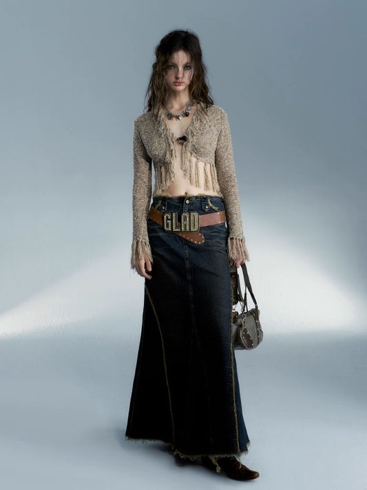 레트로 핫 g rl deni m on g 스커트 [S0000004078]