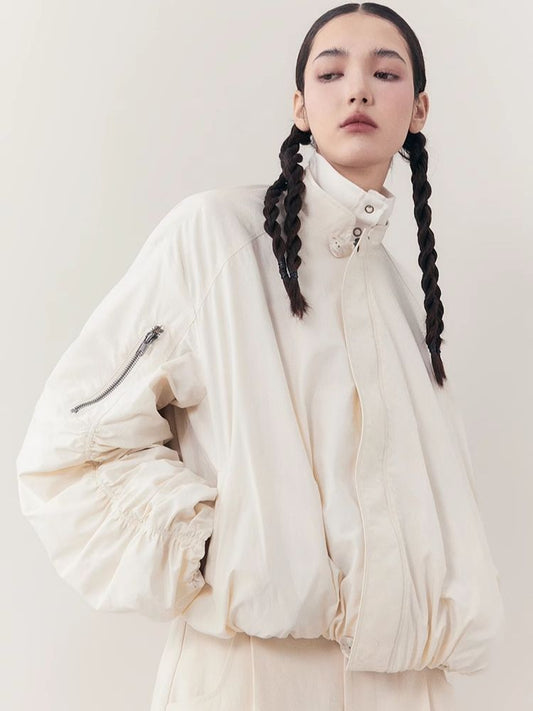 Lightweight Pleated Casual Short Jacket【s0000006393】